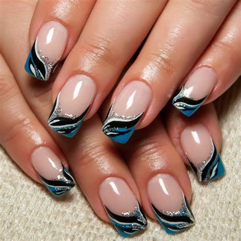 Teal Nail Art Diamond Nail Art Teal Nails Pink Glitter Nails French