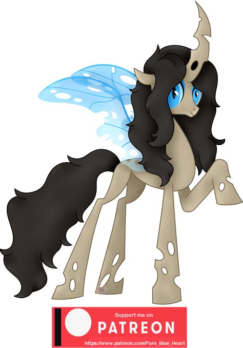 Safe Artist Pure Blue Heart Oc Oc Only Changeling Blue