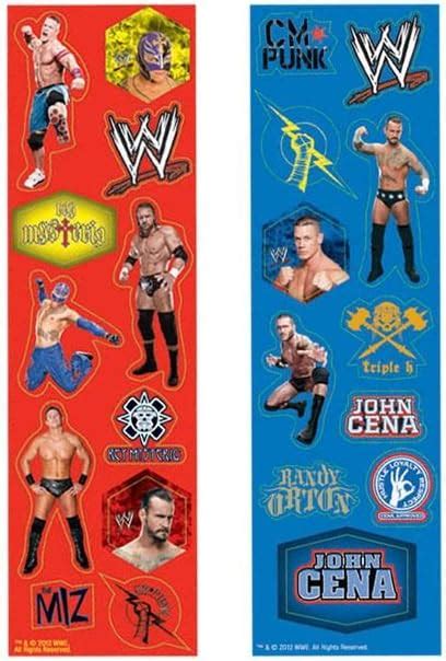 Amazon.com: WWE Wrestling Stickers (8 sheets) : Toys & Games