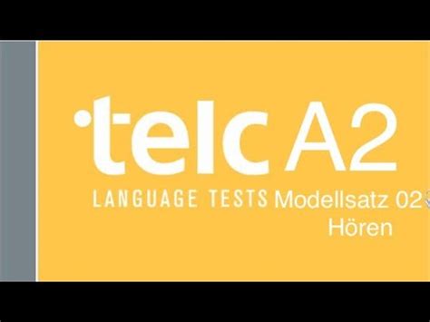 Telc Start Deutsch H Ren Modelsatz Pr Fungsvorbereitung German A