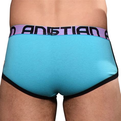 Andrew Christian Almost Naked Retro Pocket Trunks Aqua INDERWEAR