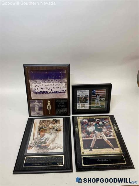 Jose Cansecoken Griffey Jr Signed Plaques Baseball Memorabilia