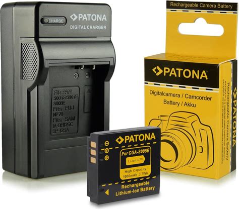 PATONA 4in1 Caricabatteria Batteria CGA S005E Compatibile Con