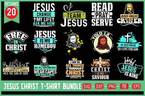 Jesus Christ T-shirt Bundle Graphic by ijdesignerbd777 · Creative Fabrica