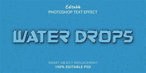 Premium Psd Water Drops Photoshop Text Effect