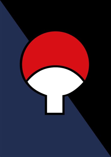 Naruto Poster Uzumaki & Uchiha clan symbols Minimalist