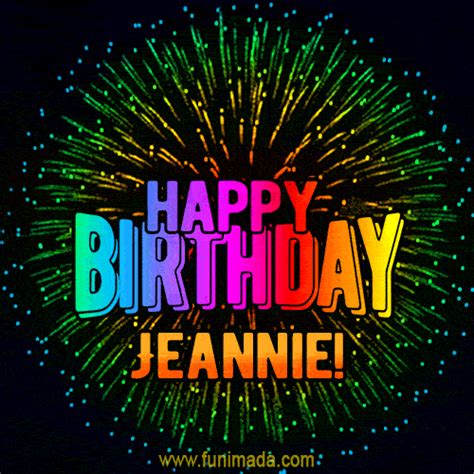 New Bursting with Colors Happy Birthday Jeannie GIF and Video with ...