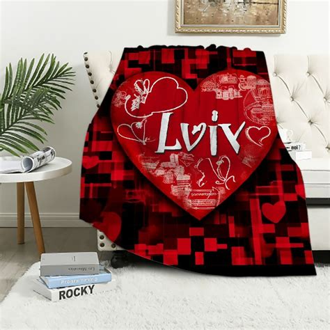 Shangniulu Happy Valentines Day Decorative Throw Blanket Wedding