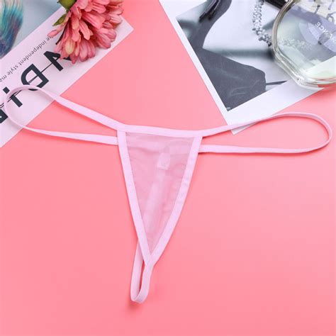 Men Mesh Sheer Lingerie Briefs T Back Underwear Mini Micro G String