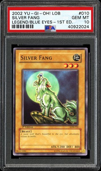 2002 Yu Gi Oh Legend Of Blue Eyes White Dragon Silver Fang 1st Edition Psa Cardfacts®