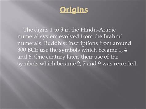 ARABIC HINDU NUMBER SYSTEM Hindu-Arabic numerals are