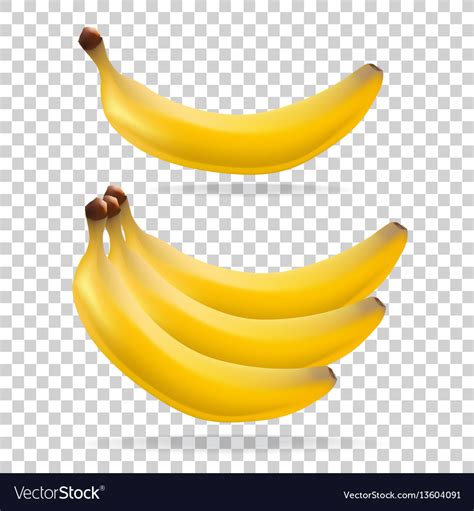 Banana on transparent background fruit Royalty Free Vector