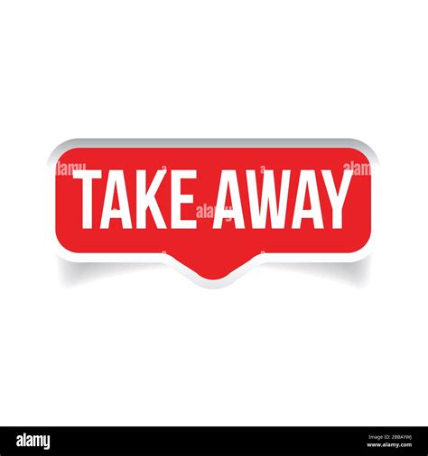 Take Away sign label red Stock Vector Image & Art - Alamy