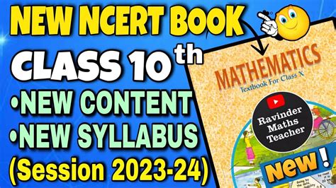 New Ncert Book Of Class 10th Maths For Board 2023 24 New Syllabus Of