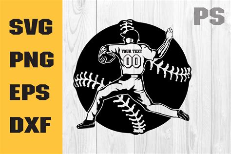 Baseball Player SVG Baseball Illustration Par ILukkystore Creative