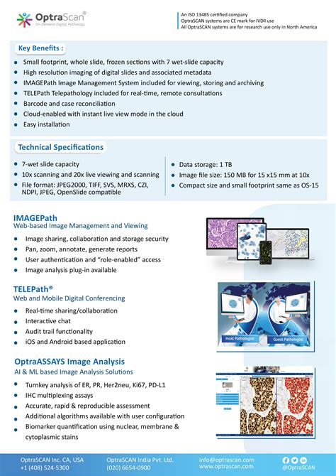 Optrascan Os Fs Frozen Section Scanner By Optrascan Inc Issuu