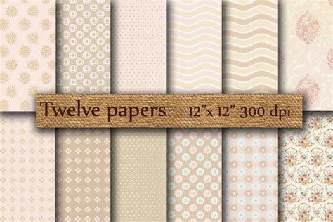 Beige Scrapbook Paper Grafik Von Twelvepapers · Creative Fabrica