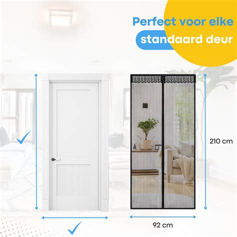 FLOOQ Premium Magnetisch Vliegengordijn 92x210cm Deurhor Vliegenhor