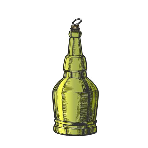 Hand Drawn Screw Cap Color Bottle Of Beer Vector 17573365 Vector Art at ...