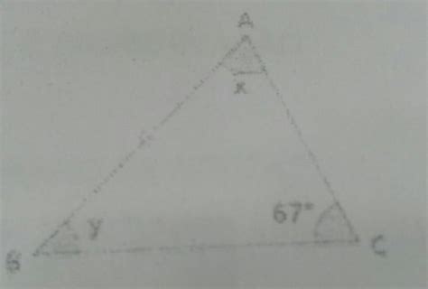 4 Na Figura A Representação Do Triangulo Abc E Isosceles Com Ab Bc Calcule As Medidas Xey