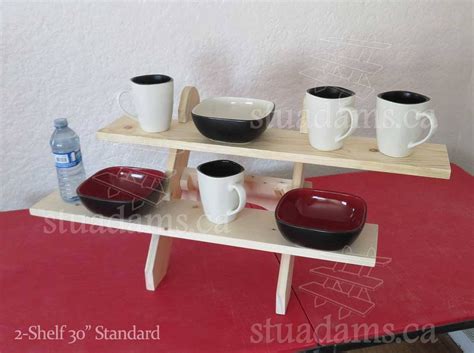 2 Shelf 30 Wide Portable Tabletop Display Stand Etsy México