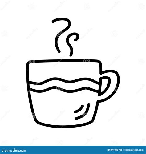 A Cup of Hot Coffee Aesthetic Design Icon Stock Vector - Illustration ...