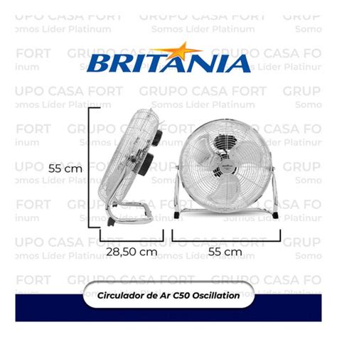 Circulador De Ar Brit Nia Turbo C Oscillation Parcelamento Sem Juros