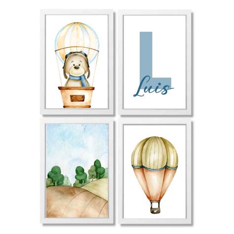 Kit Quadrinhos para Quarto de Bebê - Personalizado Cad | Elo7