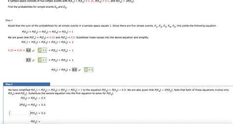 Solved A Sample Space Consists Of Five Simple Events With Chegg