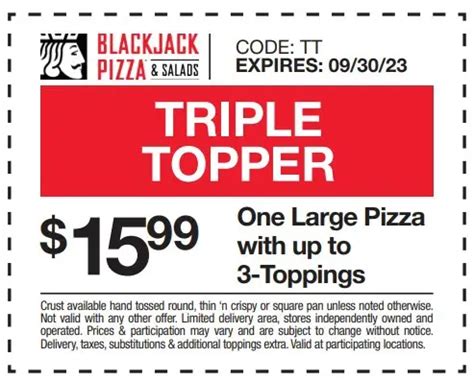 15% Off Blackjack Pizza Coupons, Promo Codes & Deals (Sep 2023)