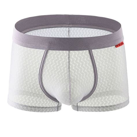 Boxer en maille sexy pour hommes sous vêtements doux et confortables eBay