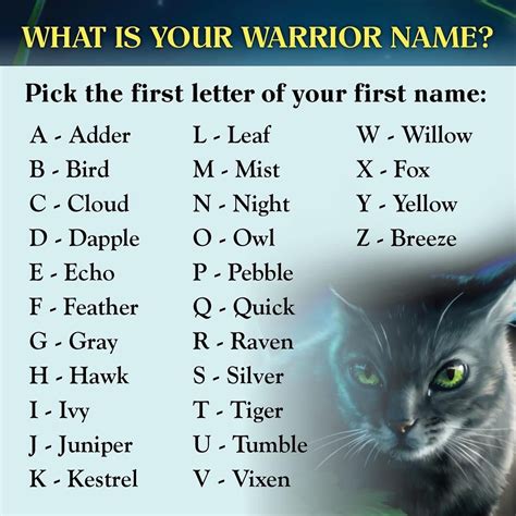 Warrior Cats Name Generator Official