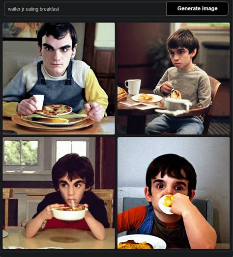 walter jr eating breakfast : r/weirddalle