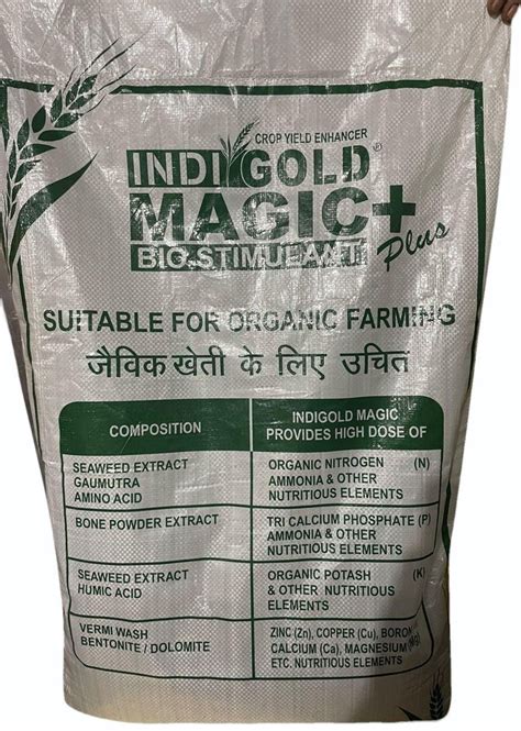 White Powder Indi Gold Magic Bio Stimulant Bag Packaging Size