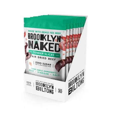 Brooklyn Naked Tender Slices Air MDA Dried Grass Fed Snack Stripped Down Clean Jerky Oz