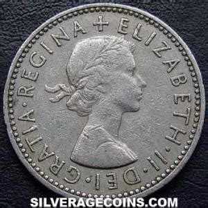 Elizabeth Ii British Shilling Scotland Silver Age Coins