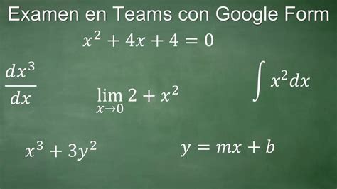 Examen En Teams Con Google Form Youtube