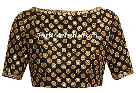 Boat Neck Fully Embroidered Blouse – South India Fashion