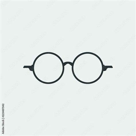 Harry Potter Eyeglasses Icon Vector Illustration Flat Icon Stock