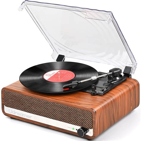 Vinyl Record Player With Upgraded Speakers Needle Pressure Adjustment