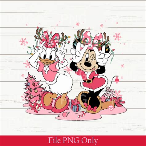 Vintage Minnie Daisy Christmas PNG, Retro Disney Christmas P - Inspire ...