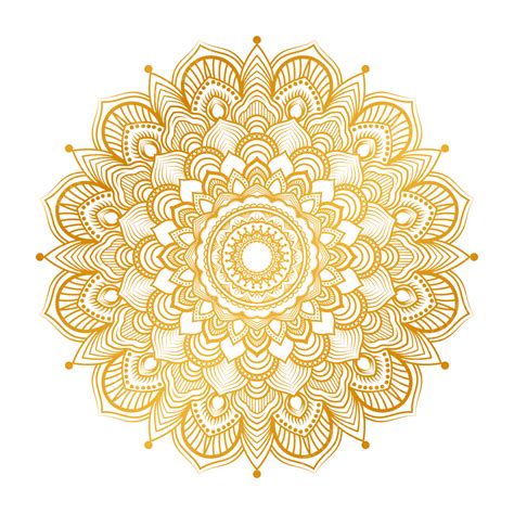 Suntuoso Mandala Oro Islámico Patrón árabe Fondo Transparente Png