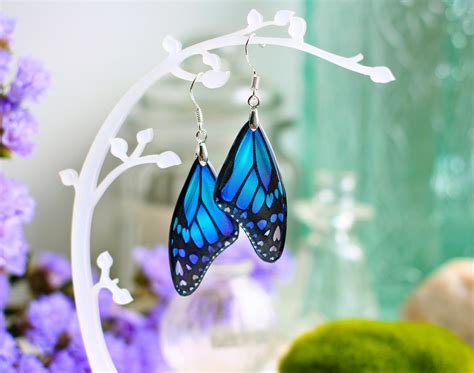 Butterfly Earrings Butterfly Wing Earrings Winter Earrings Etsy