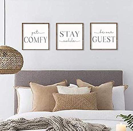 Bawansign Guest Room Decor Get Comfy Stay Awhile Be Our Guest Set Of