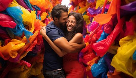 Día Nacional del Abrazo sesión de fotos colorida y alegre generada por