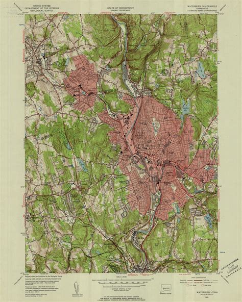 Waterbury Quadrangle 1955 USGS Topographic Map 1 24 000 Flickr