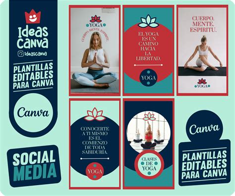 Plantillas yoga y meditación para Canva