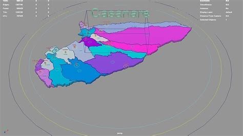 Casanare RAP Llanos Colombia map region geography political 3D model ...