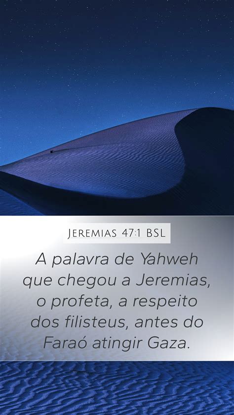 Jeremias 47 1 BSL Mobile Phone Wallpaper A Palavra De Yahweh Que