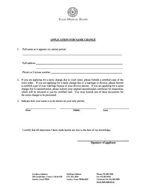 Fillable Online Med Uth Tmc Name Change Request Form Texas Medical